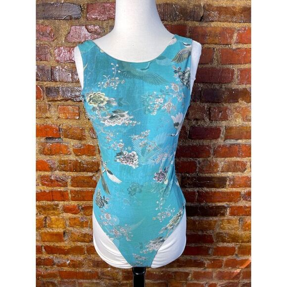 All Saints Womens Khaki Green Rejuvenate Layla Bodysuit T-Shirt Design - Picture 1 of 6